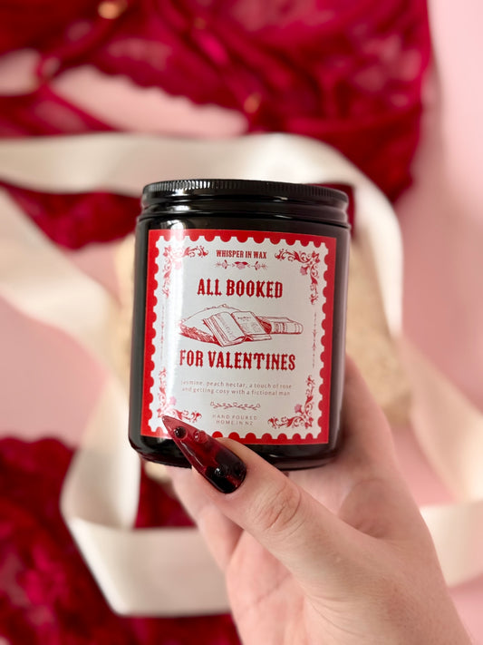 All Booked For Valentines Candle