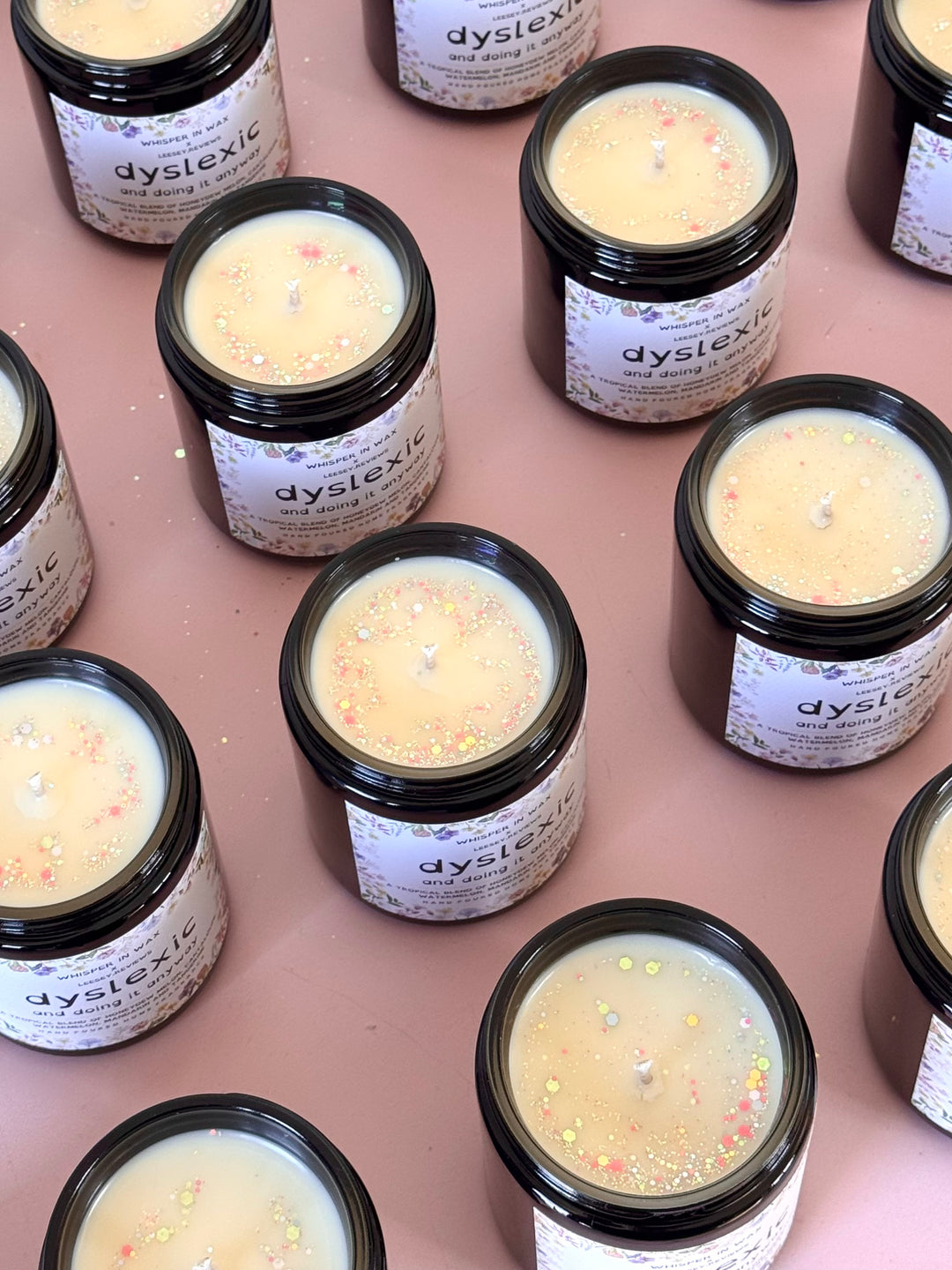 Dyslexic and Doing It Anyway | Leesey Reviews Collab Candle